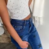 JEANS MOM FIT stampa stelle